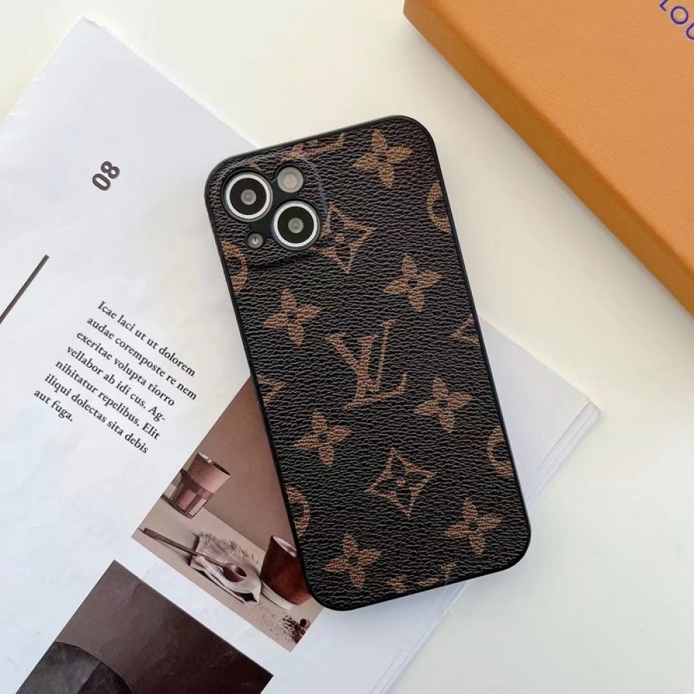 Hortory luxury leather iPhone case fully wrapped designer phone case for  iphone 11 12 13 14 15 Pro max