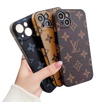 Hortory designer LV iPhone case with magnetic flip wallet card holder and  lanyards for iphone 12 13 14 15 pro max